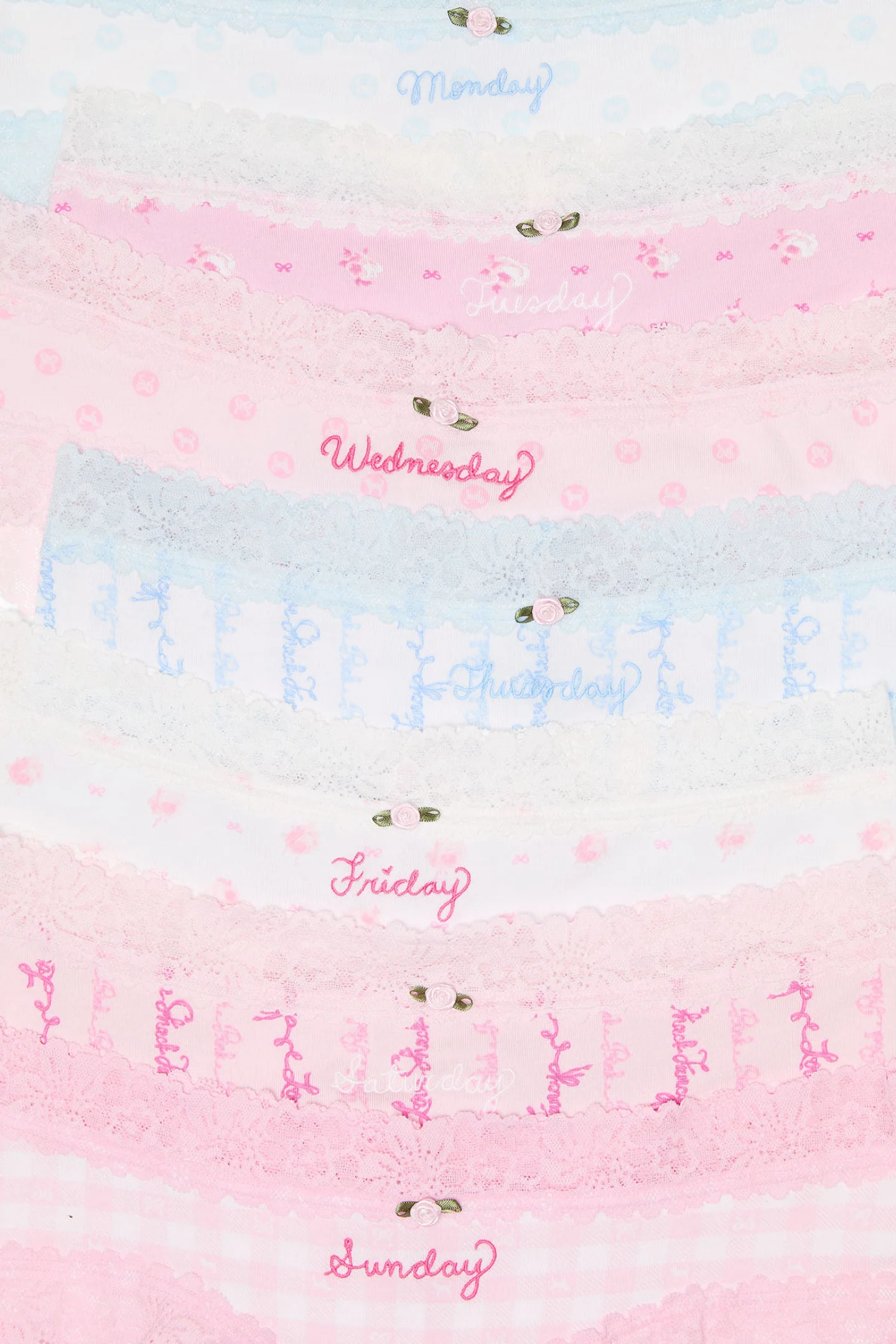 PINK x LoveShackFancy 7-Pack Cheeky Panties - Image 4