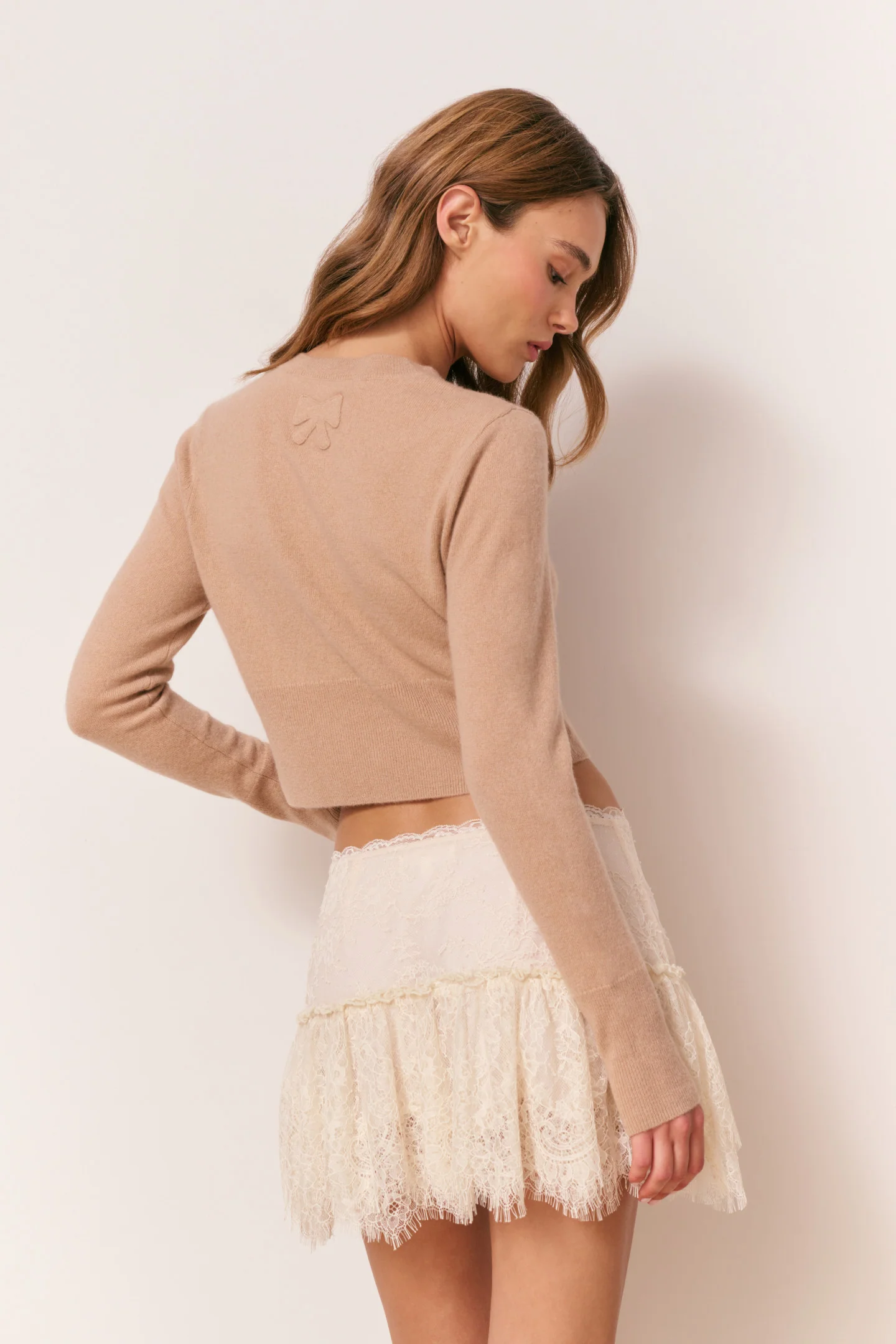 Adeanne Soft Cashmere Cardigan - TOFFEE - Image 4