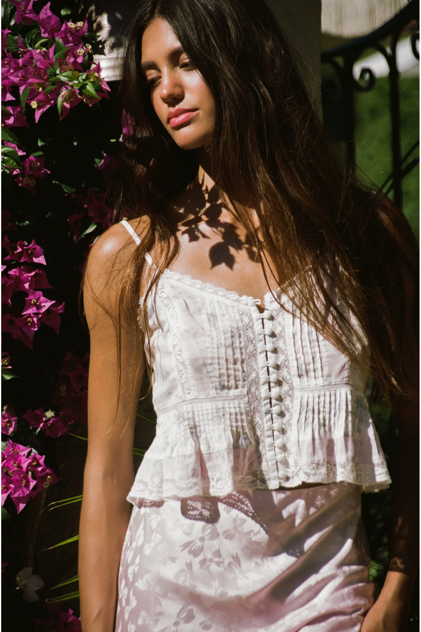 Aleni Mixed Print Cotton Top - Image 2