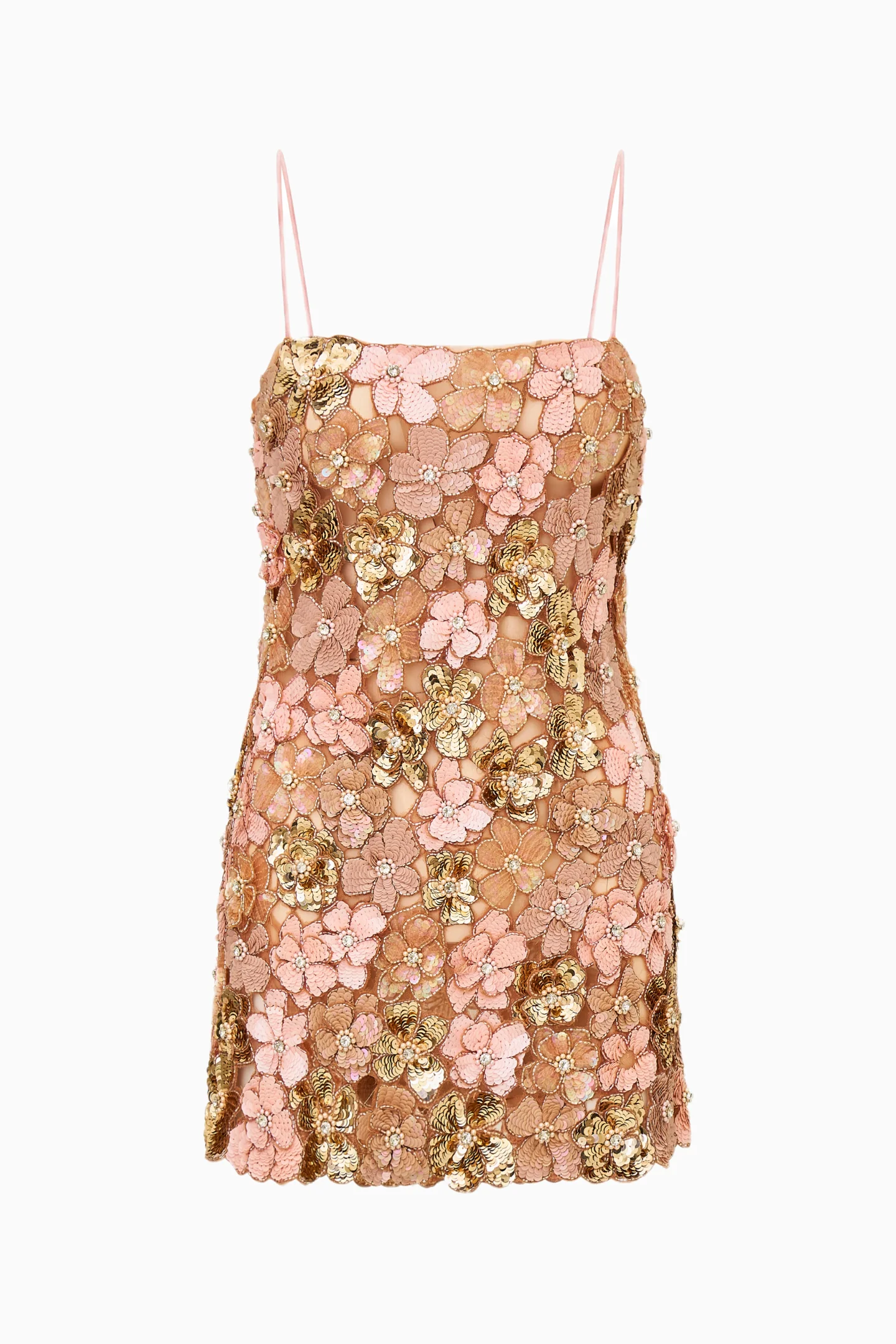 Aleria Sequin Floral Mini Dress - Image 6
