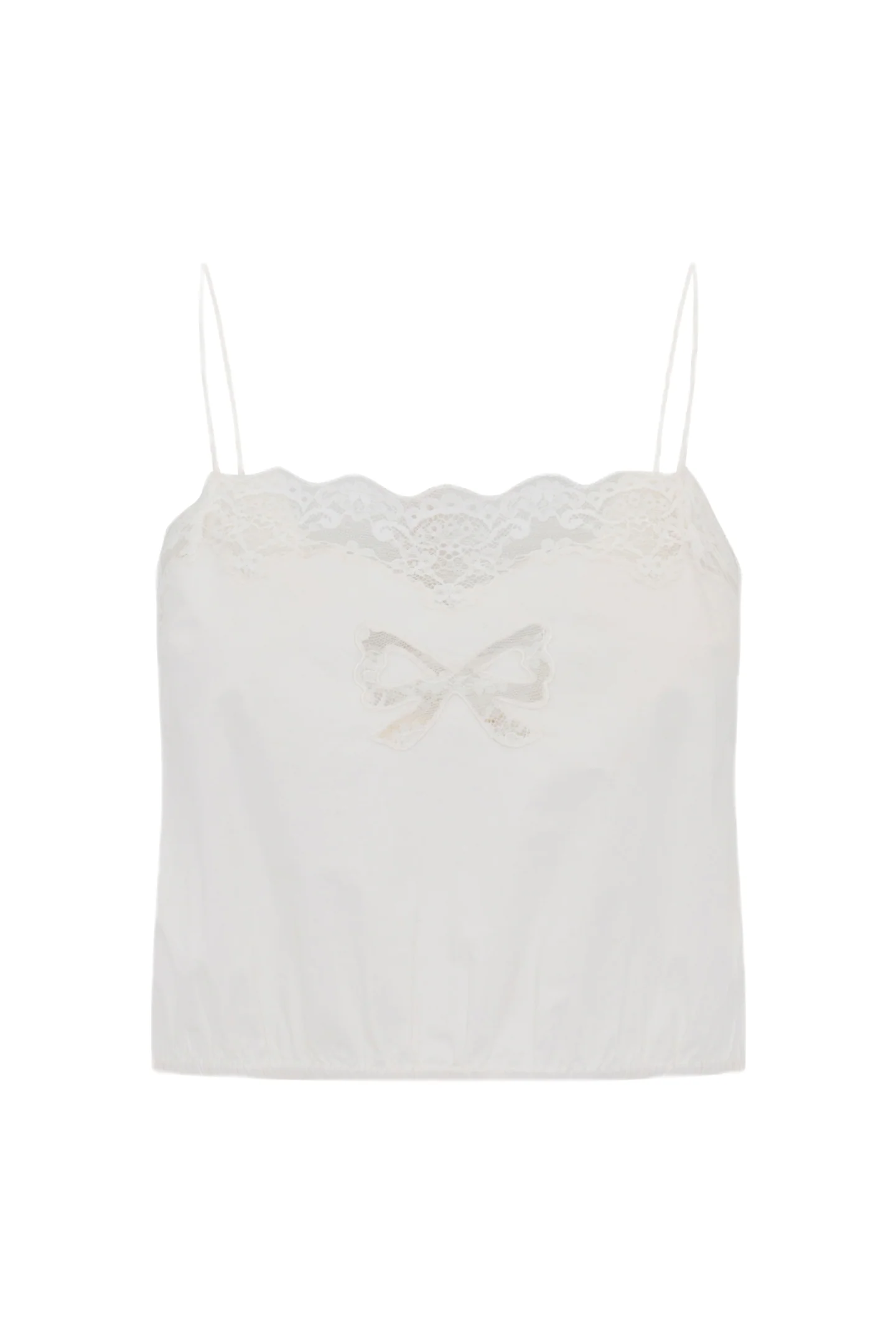 Aliaya Cropped Lace Bow Top - Image 5
