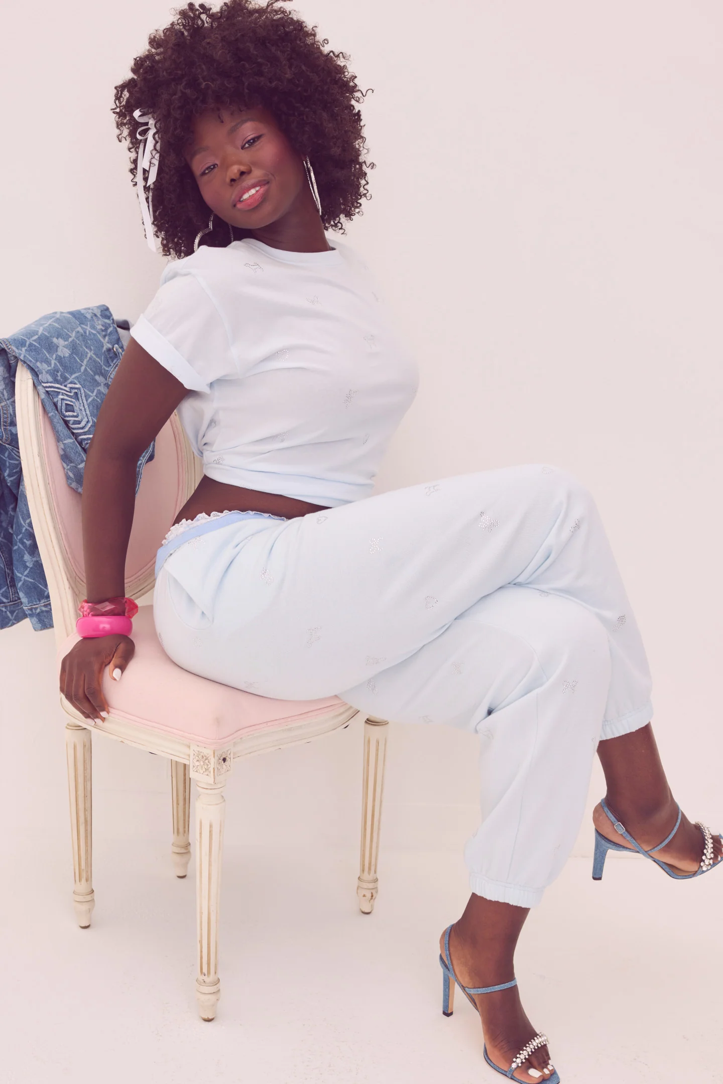 PINK x LoveShackFancy Campus Cotton Tee - Image 6