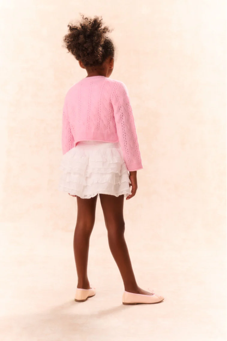 Girls Constine Wool-Cashmere Cardigan - Image 4