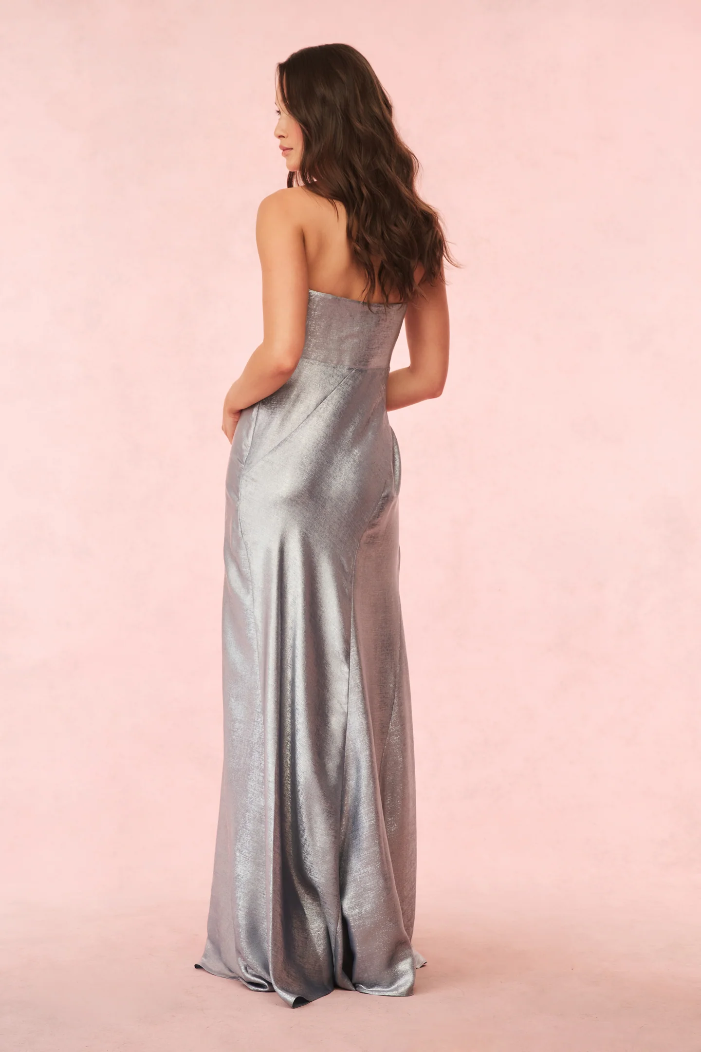 Elmina Strapless Metallic Gown - Image 4