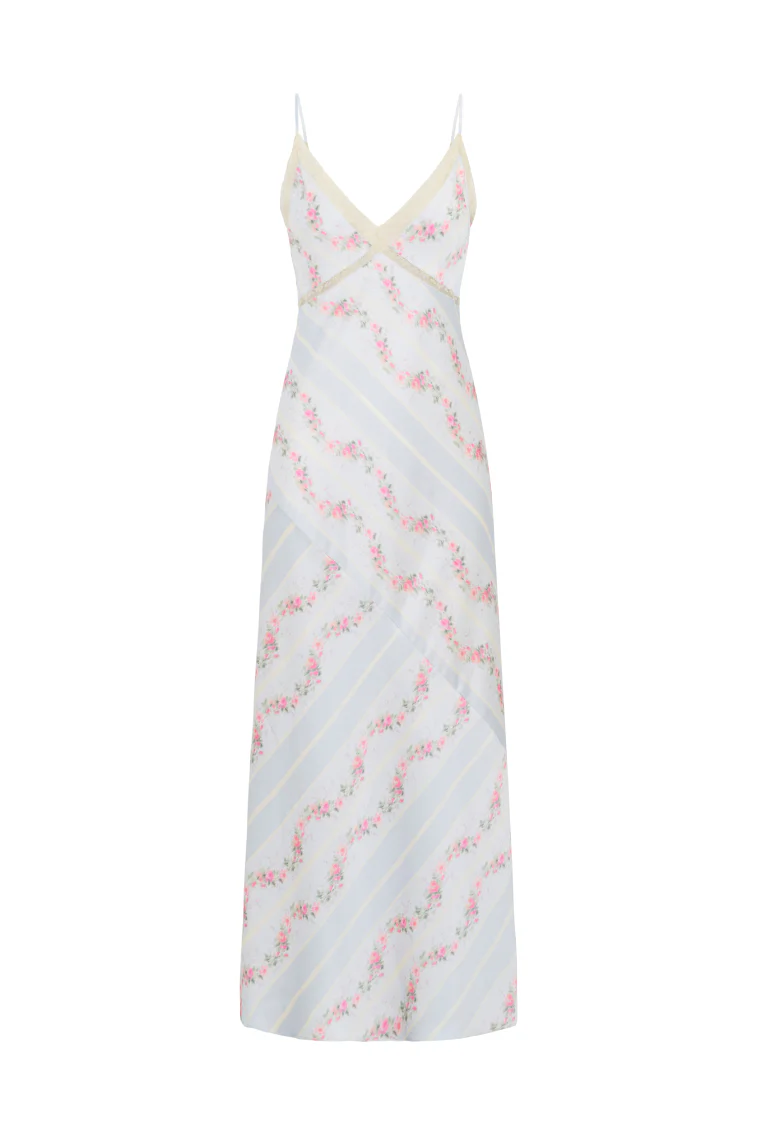Ermon Satin Floral Slip Dress - Image 7