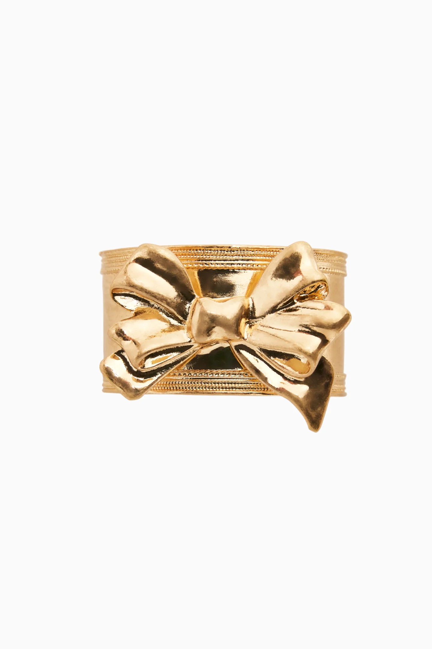 Heirloom Gold Bow Napkin Ring Set - Set Of 4 - Image 4