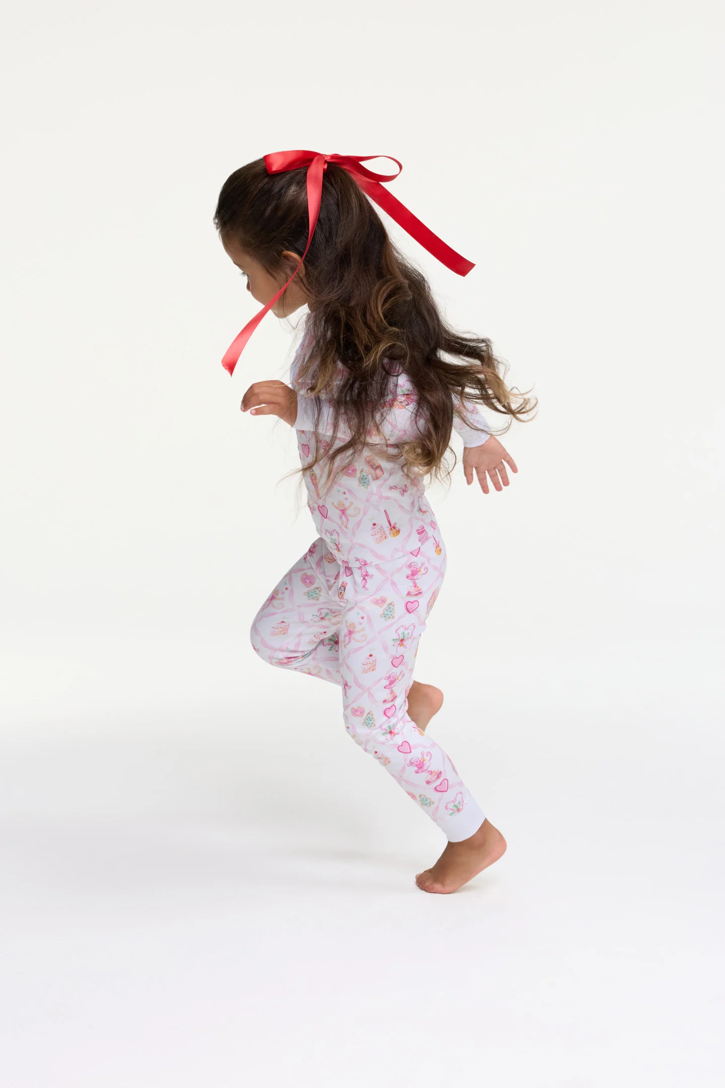 LoveShackFancy x Roller Rabbit Kids Sugarplum Lattice Pajamas - Image 3