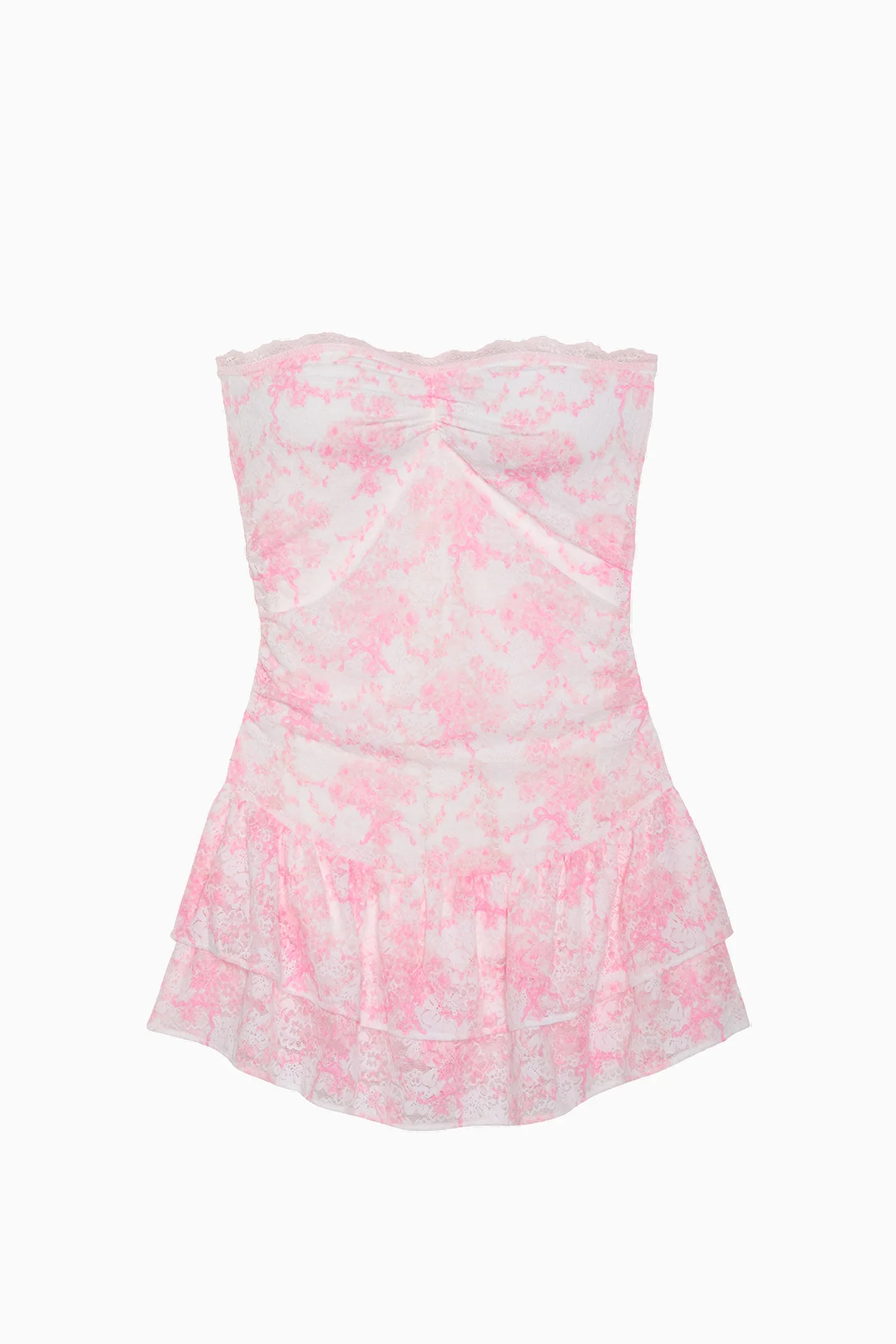 PINK x LoveShackFancy Strapless Lace Mini Dress - Image 6