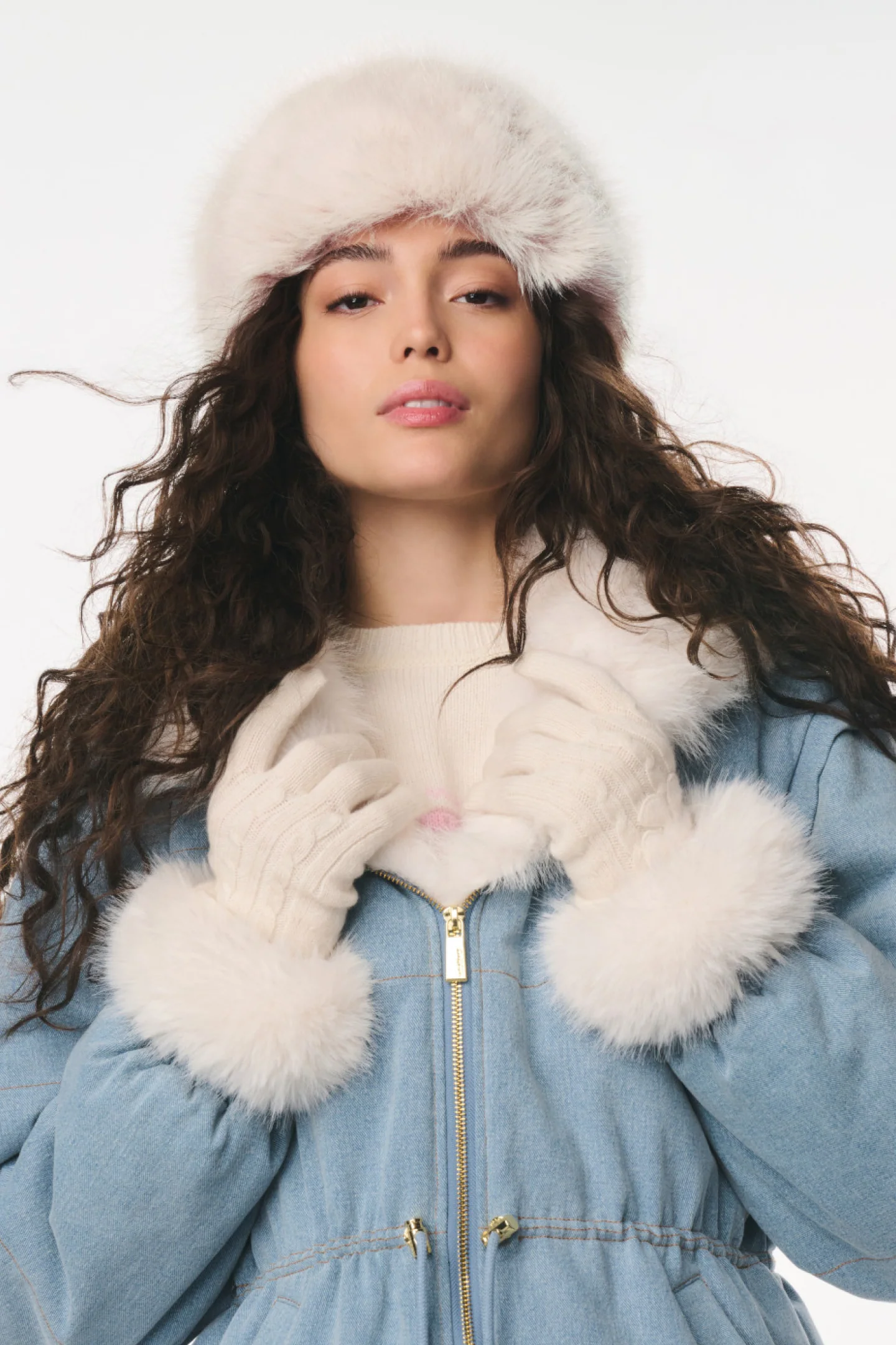 LoveShackFancy x MAX&MOI Bandeau Faux Fur Headband - Image 2
