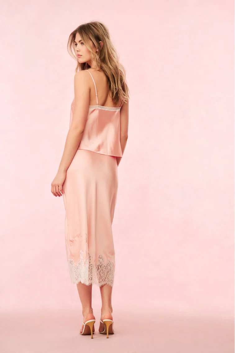 Malina Satin Midi Slip Skirt - Image 5