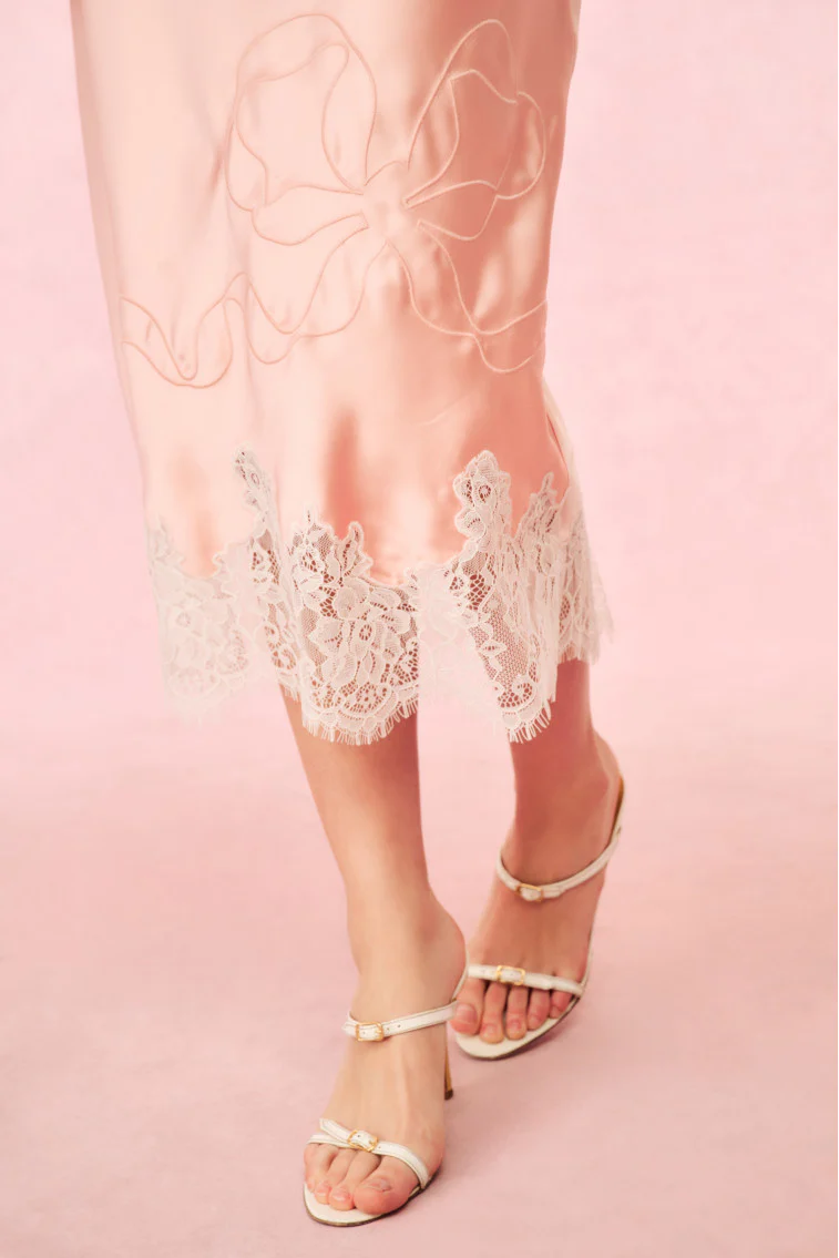 Malina Satin Midi Slip Skirt - Image 6