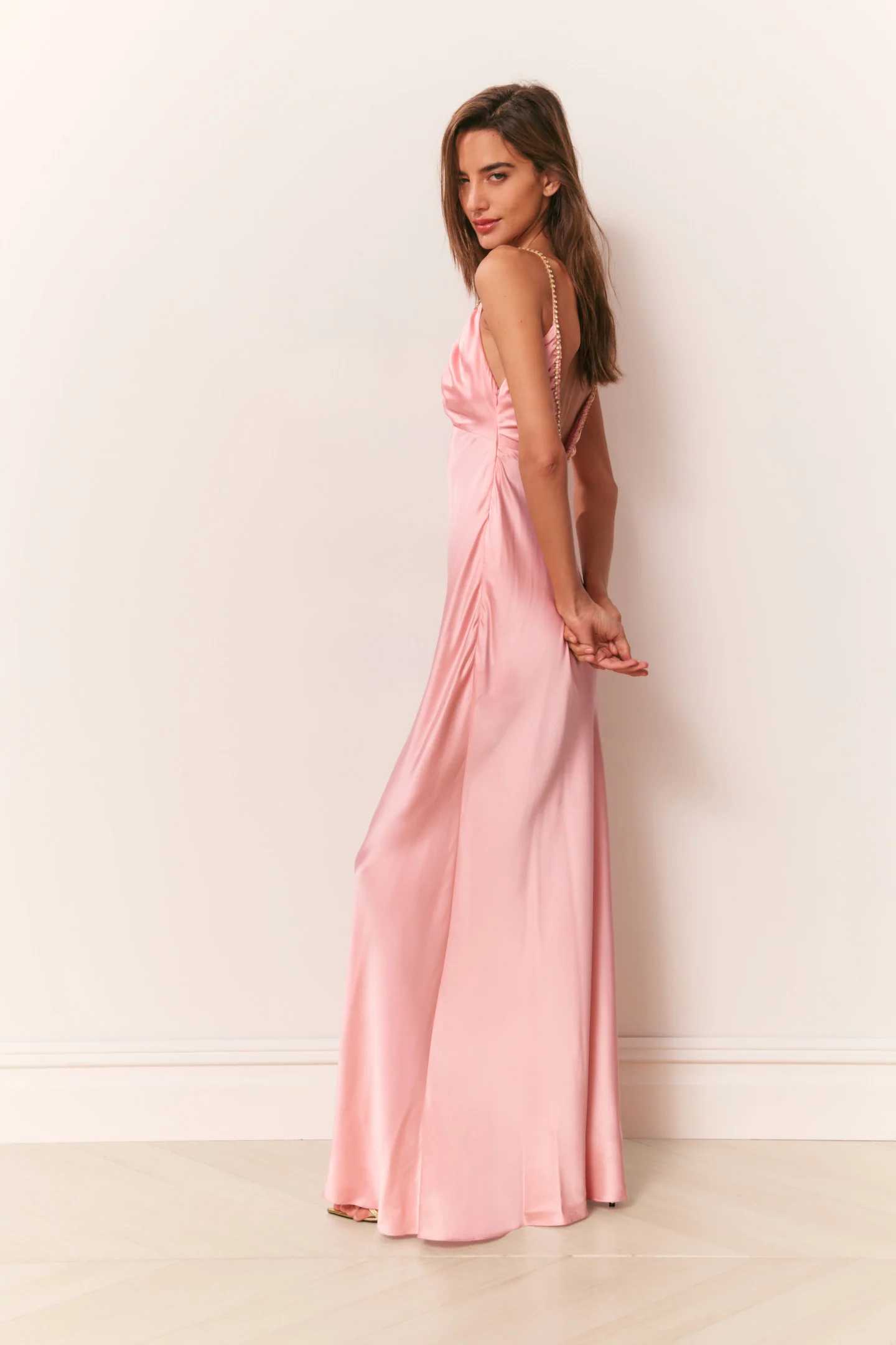 Mystara Satin Maxi Dress - Image 5