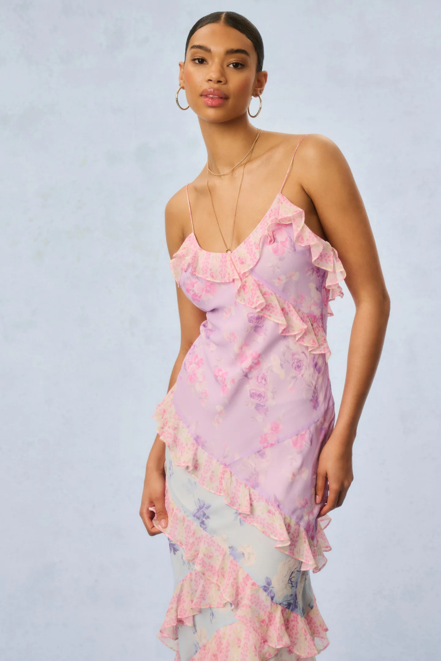 Rialto Silk Mixed Heirloom Print Dress - Image 3