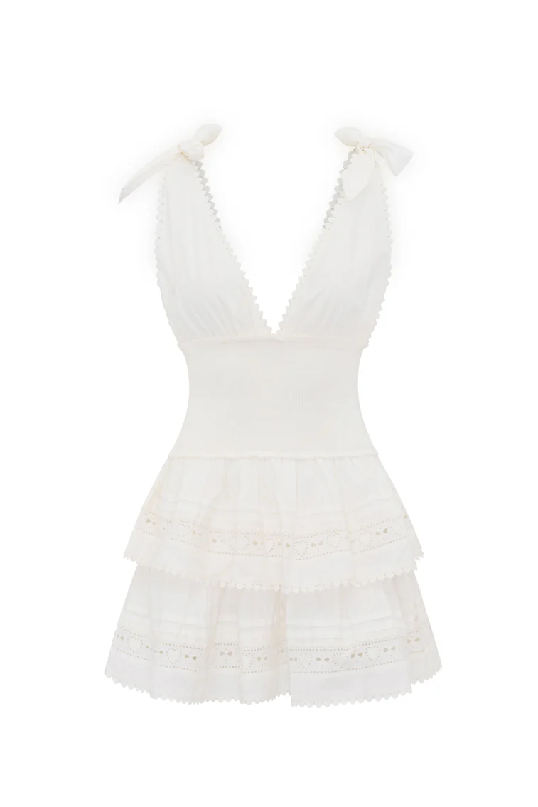 Soira Heart Eyelet Lace Mini Dress - Image 5