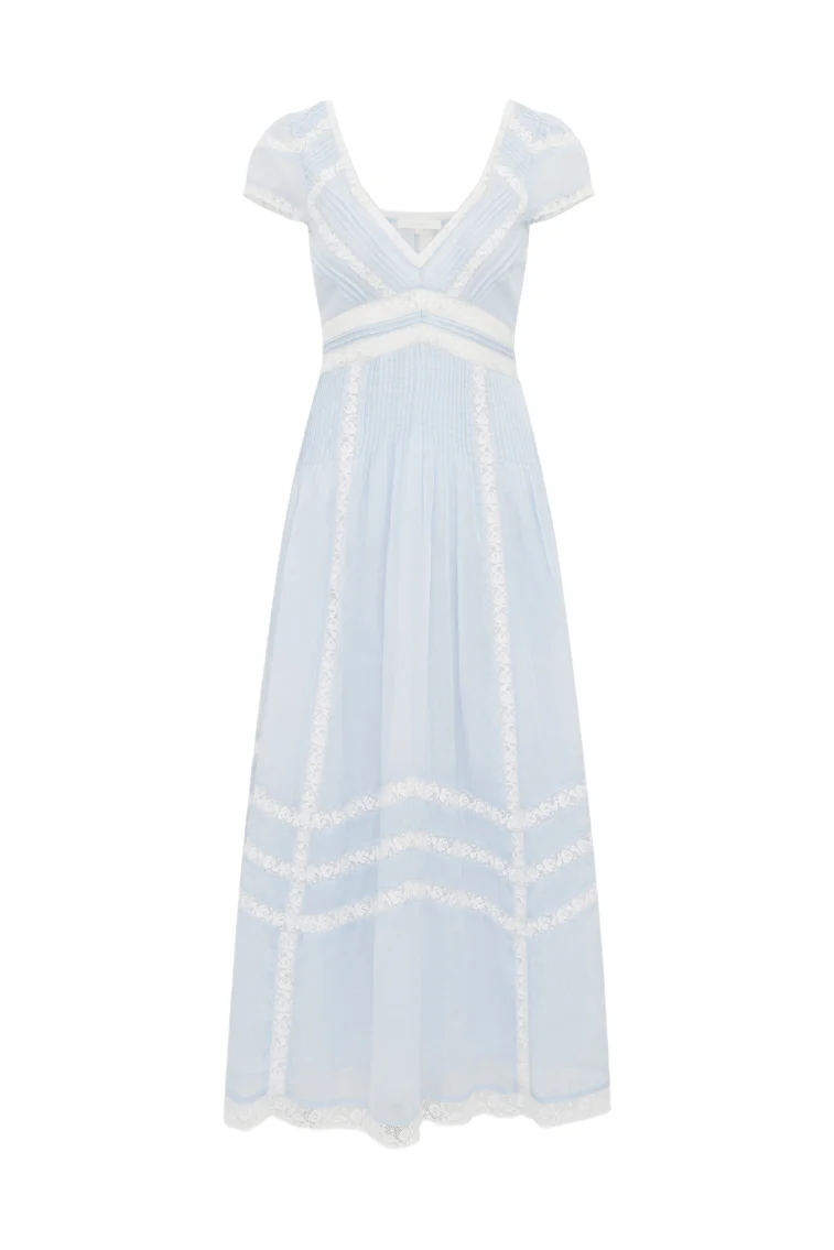 Suvi Cotton Midi Dress - BABY BLUEBELL - Image 5