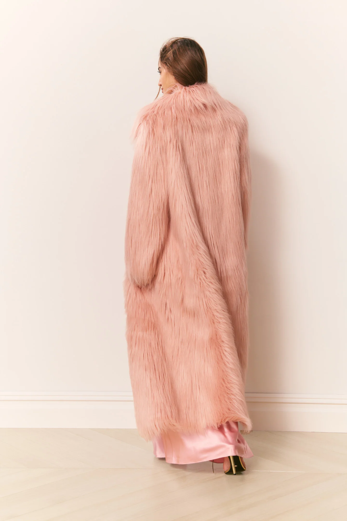 Valia Long Faux Fur Coat - Image 6