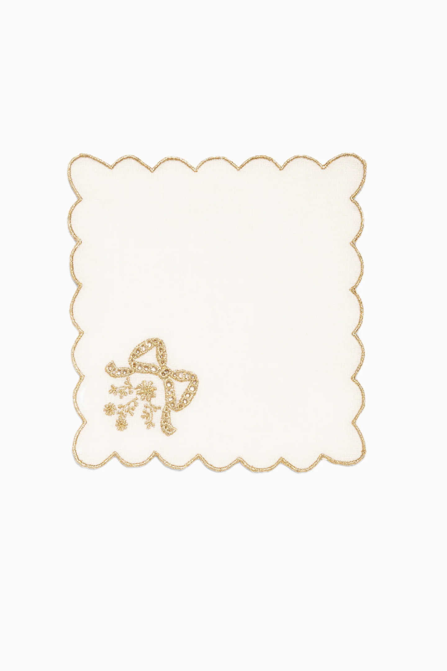 Winter Ribbon Cocktail Napkins - Set Of 4 - Image 5